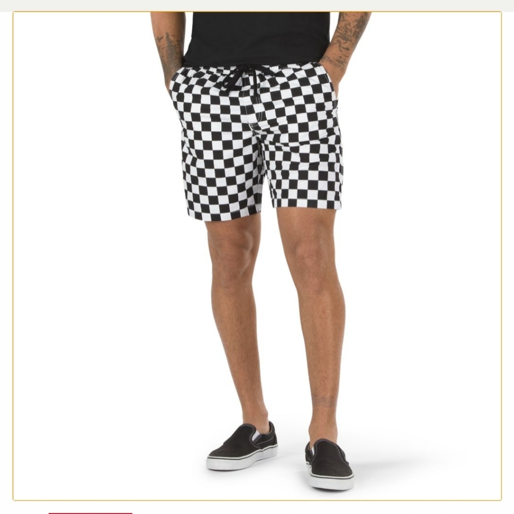 Vans Black and White Checkerboard Shorts